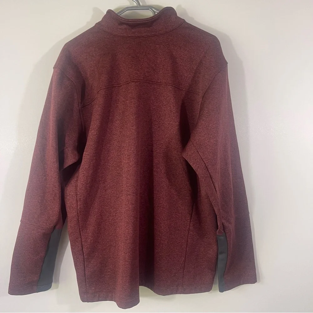 The North Face Men's 1/4 Zip Fleece Lined Pullover Maroon Size XXL